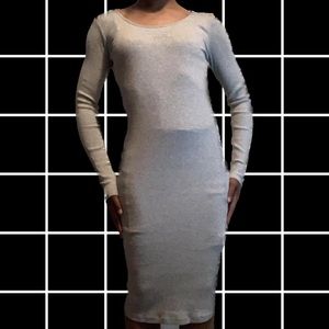 Forever 21 Grey Long Sleeve Dress